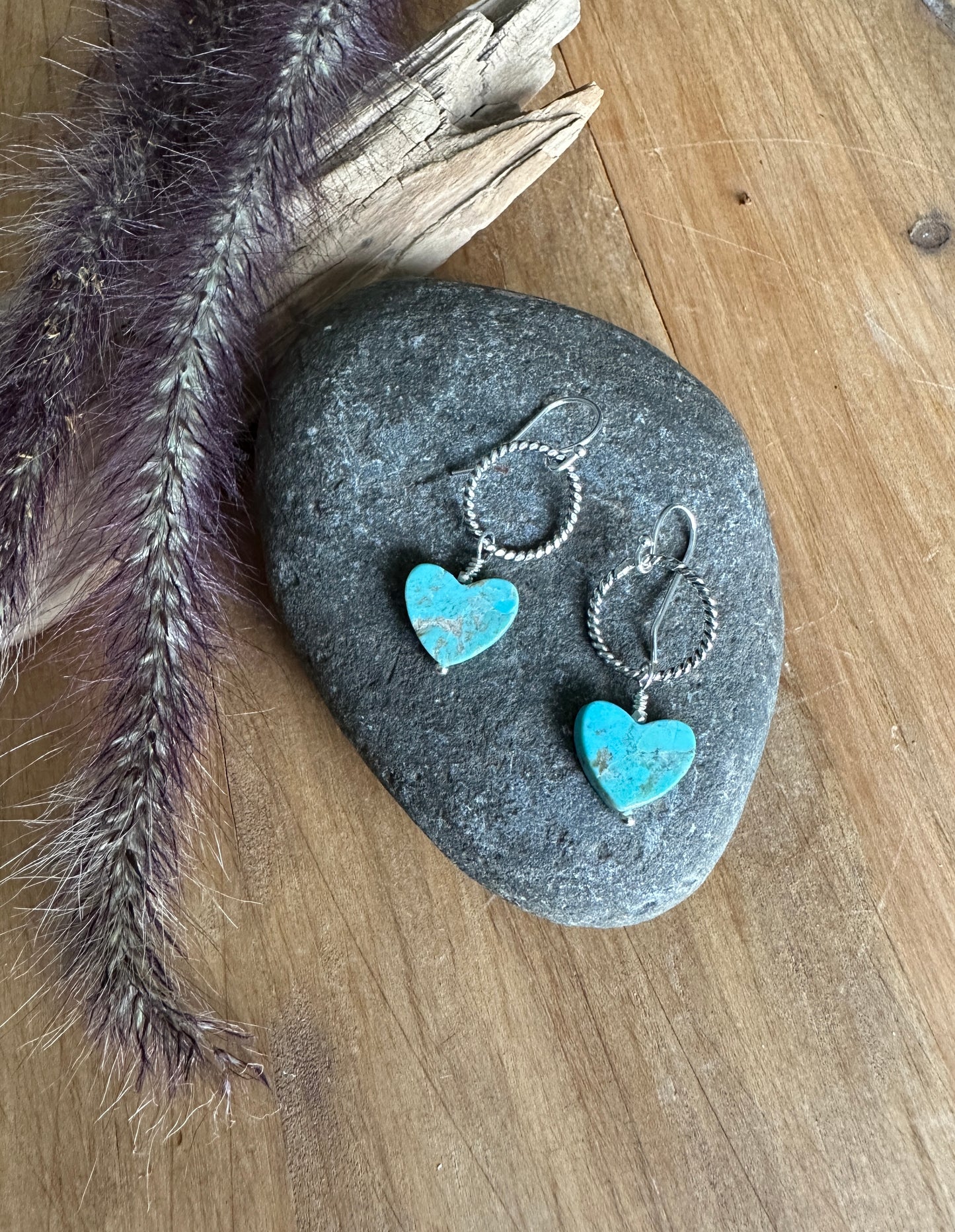 Kingsman Turquoise Heart Earrings