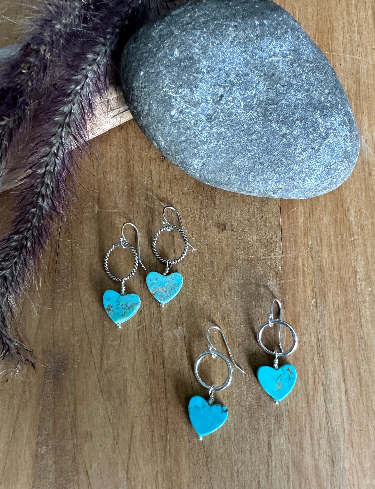 Kingsman Turquoise Heart Earrings