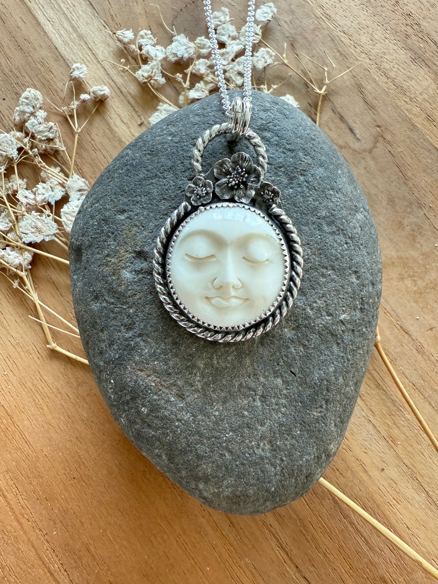 Cherry Blossom Moon Goddess Necklace