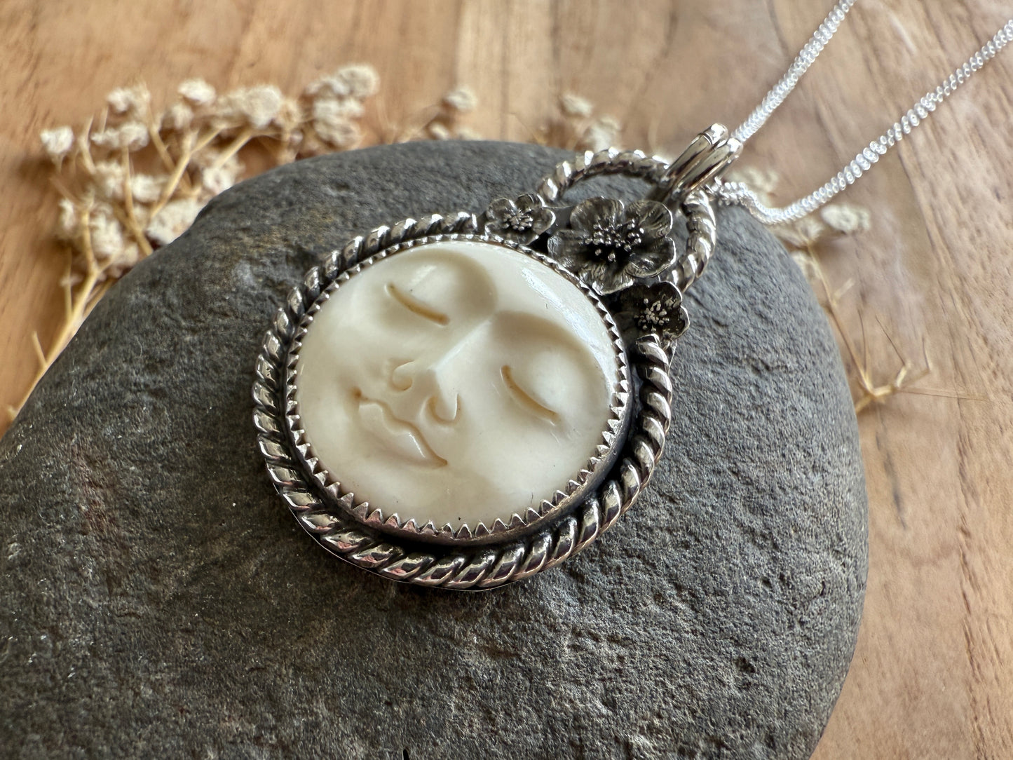 Cherry Blossom Moon Goddess Necklace