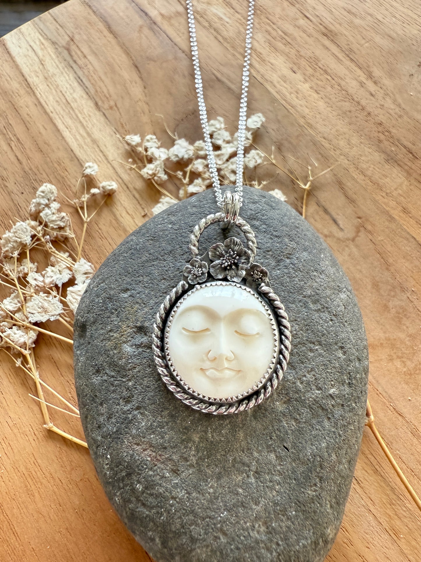 Cherry Blossom Moon Goddess Necklace