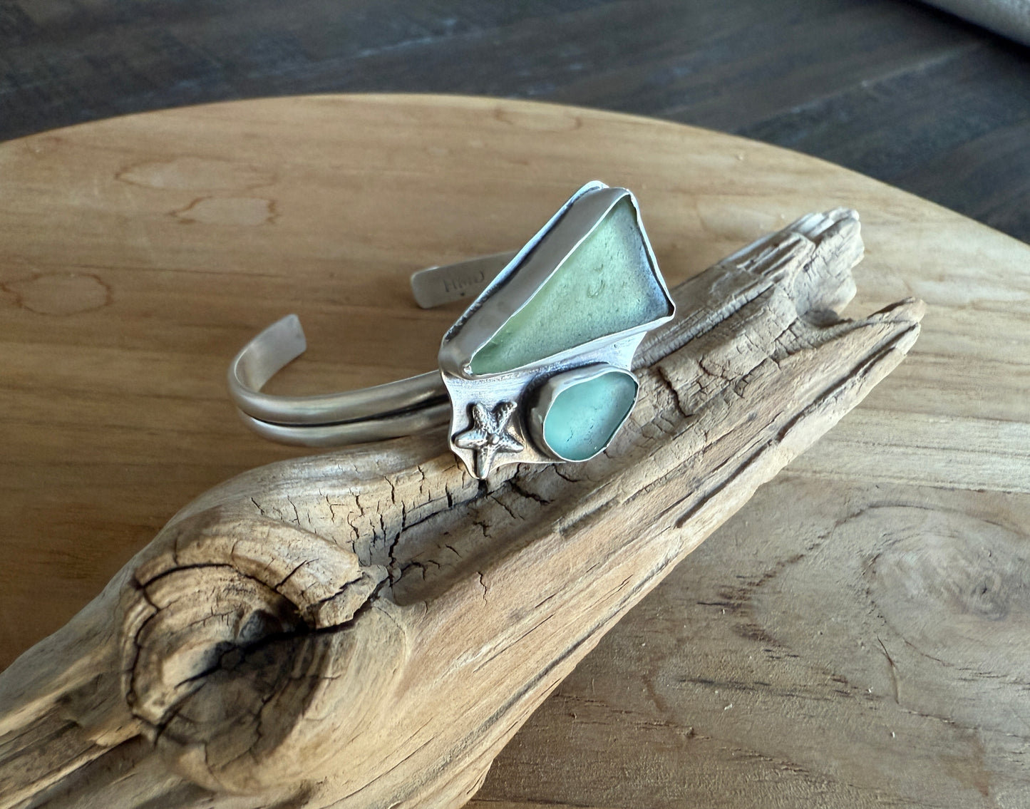 Sea Glass Cuff Bracelet