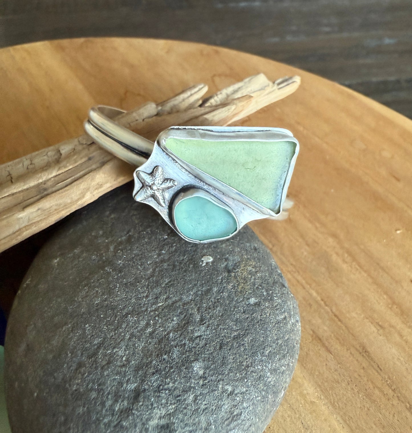 Sea Glass Cuff Bracelet