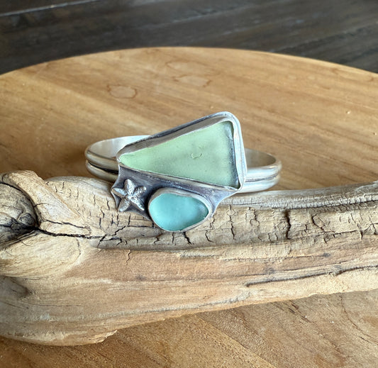 Sea Glass Cuff Bracelet