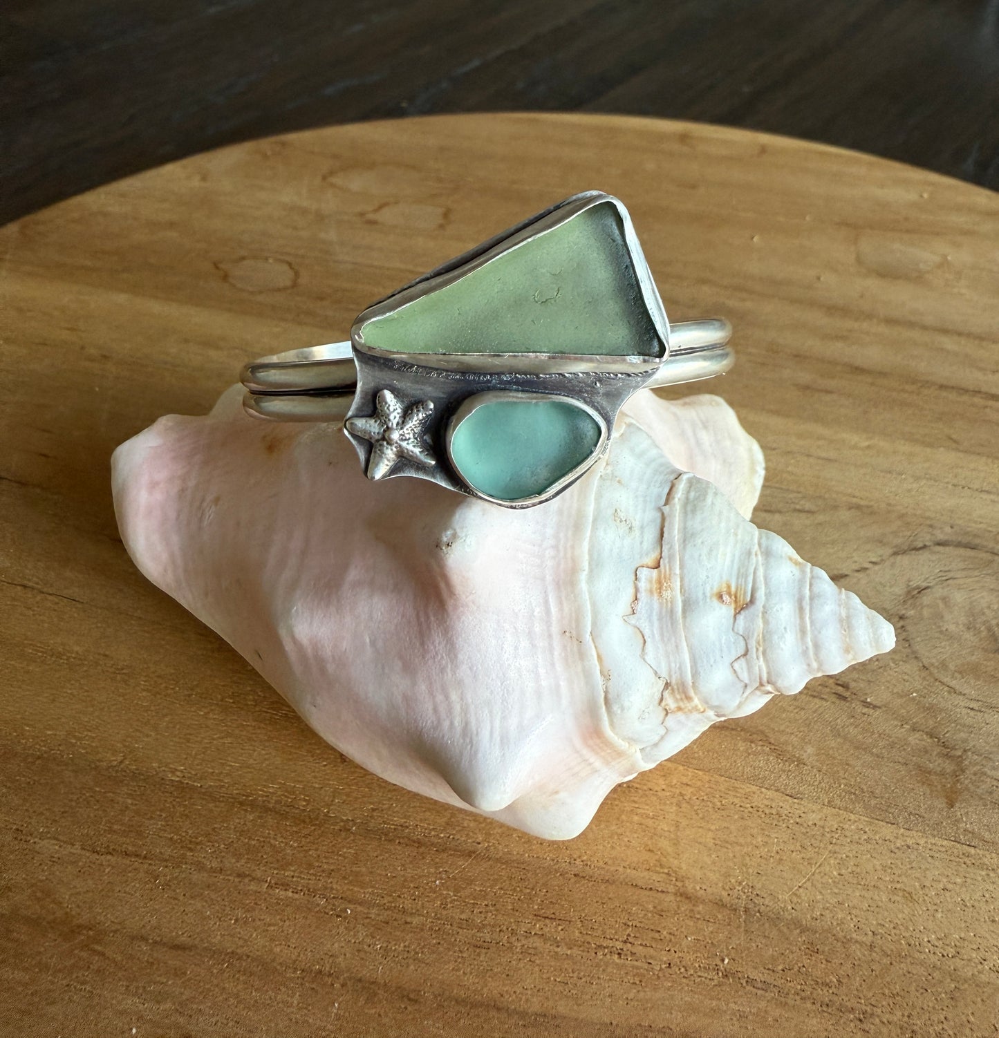 Sea Glass Cuff Bracelet