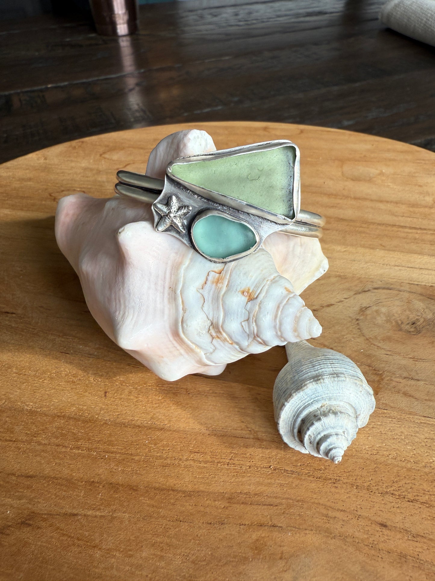 Sea Glass Cuff Bracelet