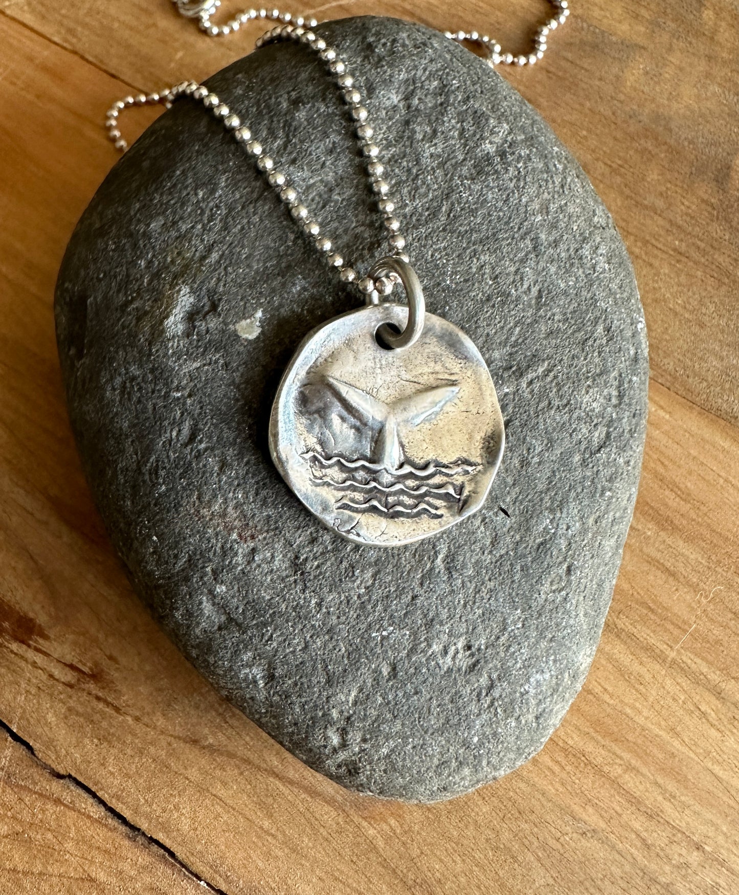 Whale Tail Wax Seal Necklace
