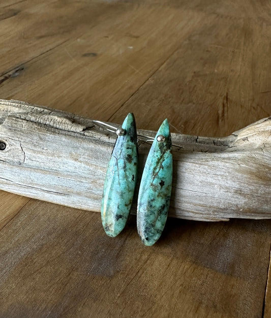 African Turquoise Earrings