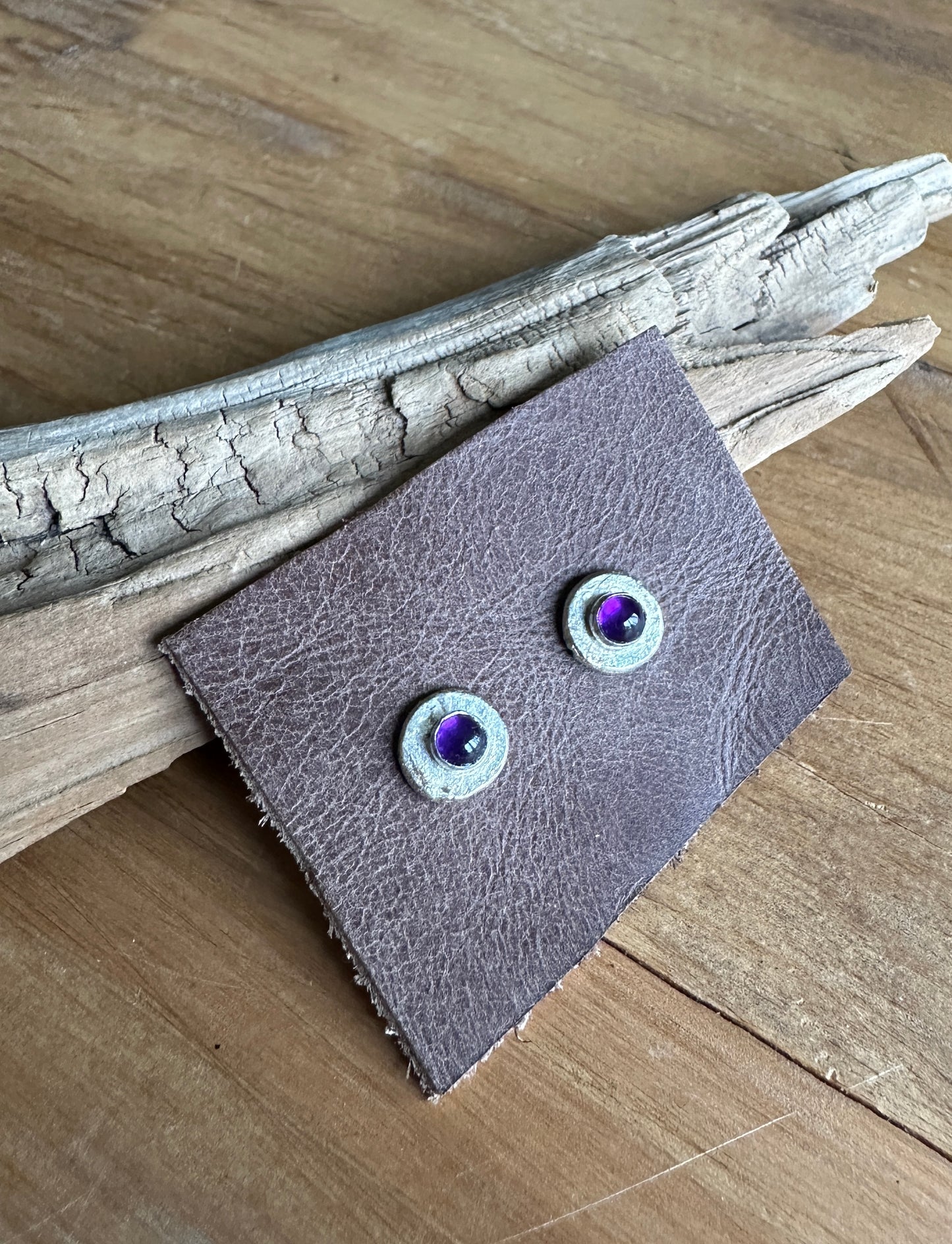 Amethyst Post Earrings