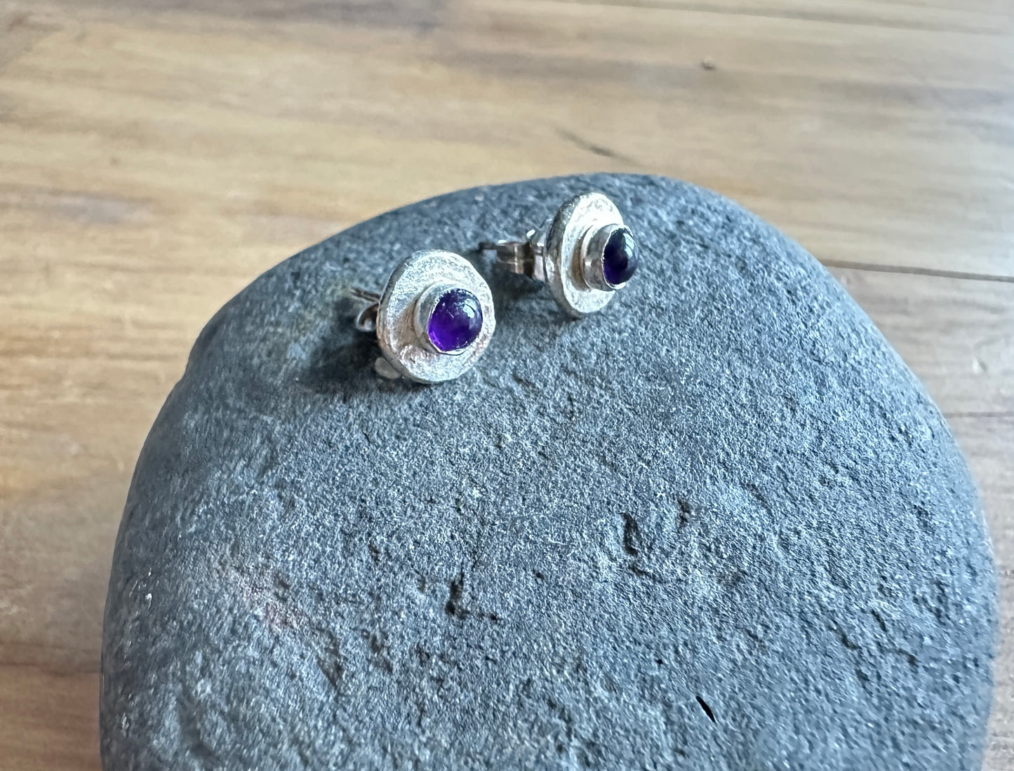 Amethyst Post Earrings