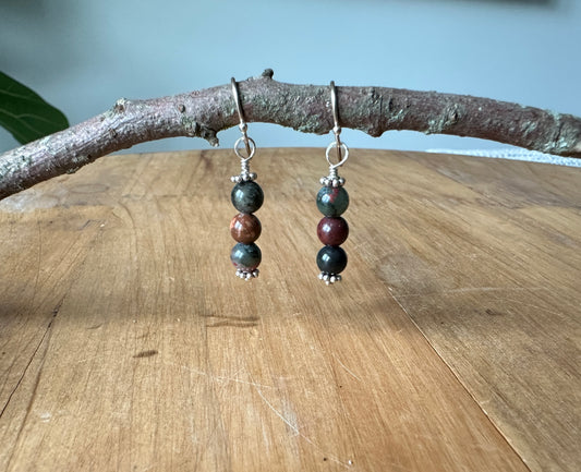 Mixed Stone Dangle Earrings