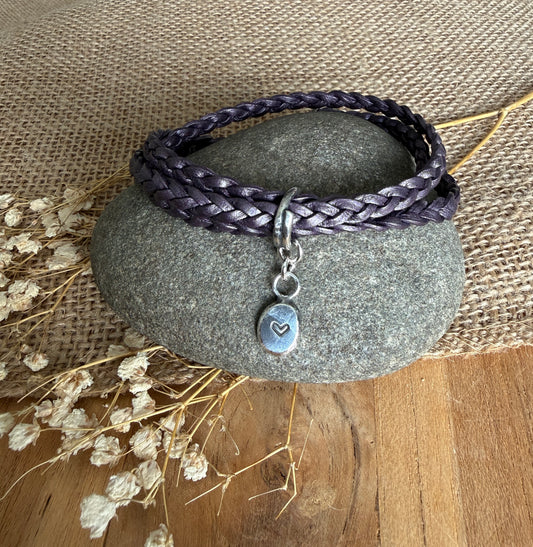 Braided Leather Wrap Bracelet