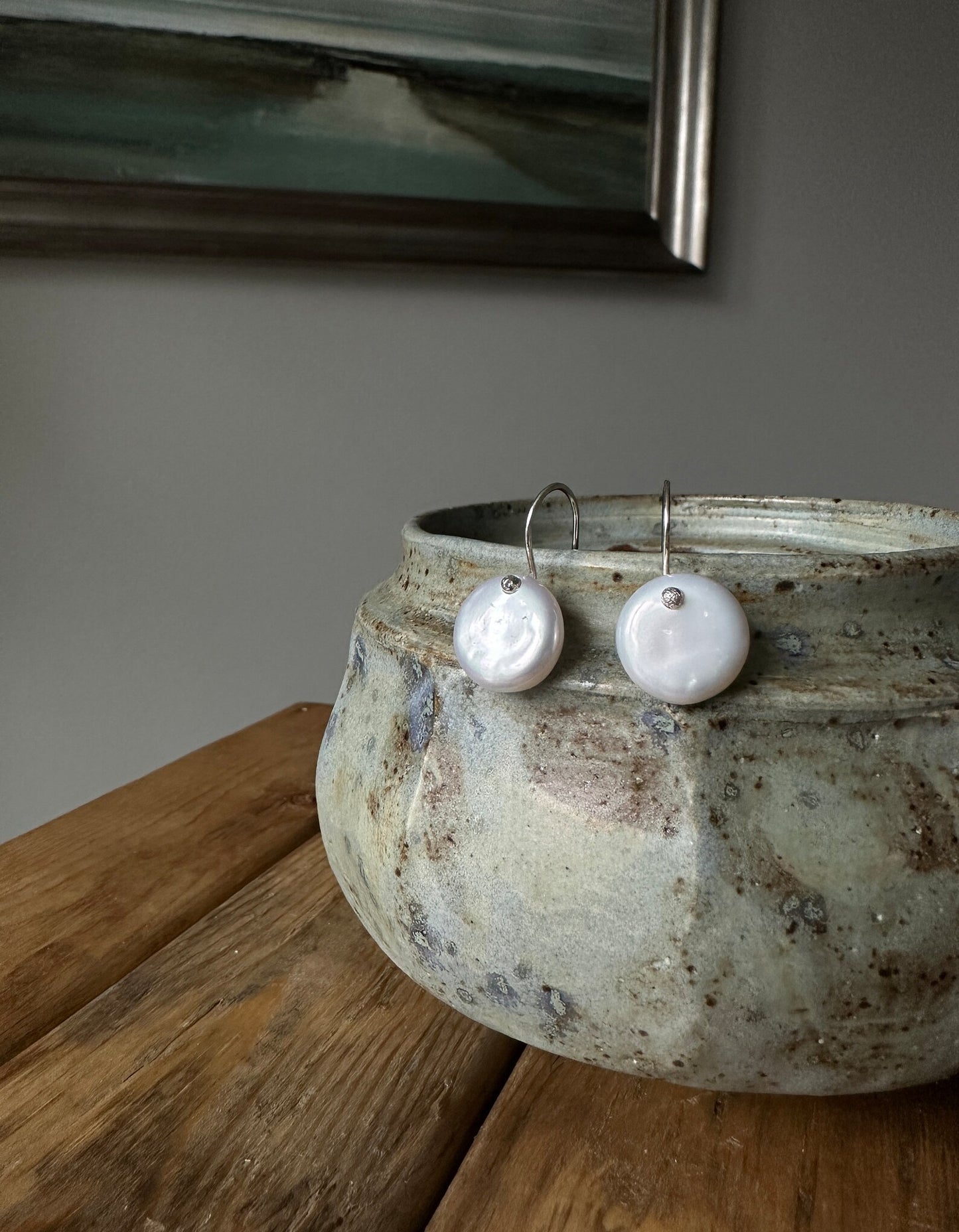Coin Pearl Earrings