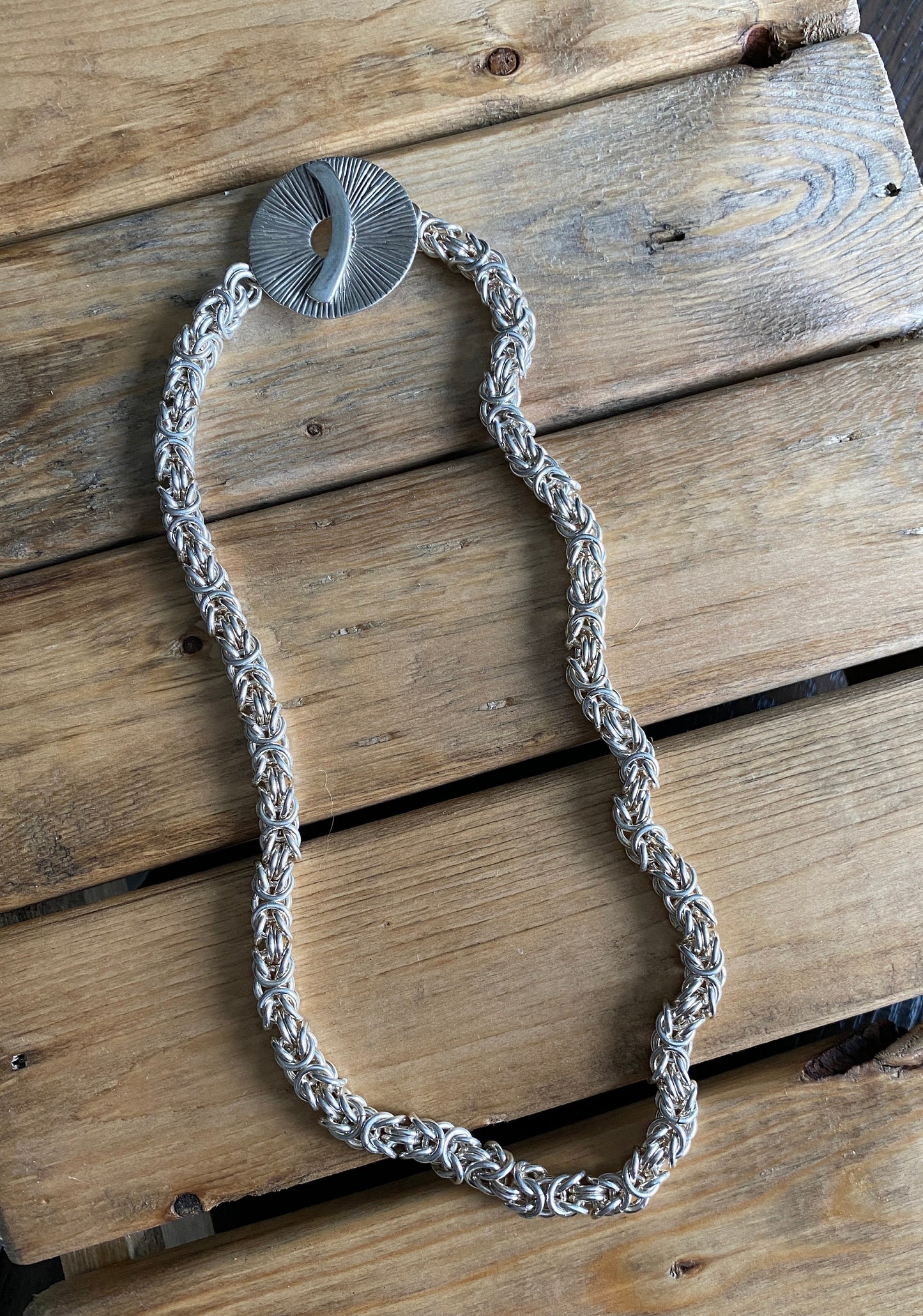 Sterling Silver Byzantine Chain Necklace