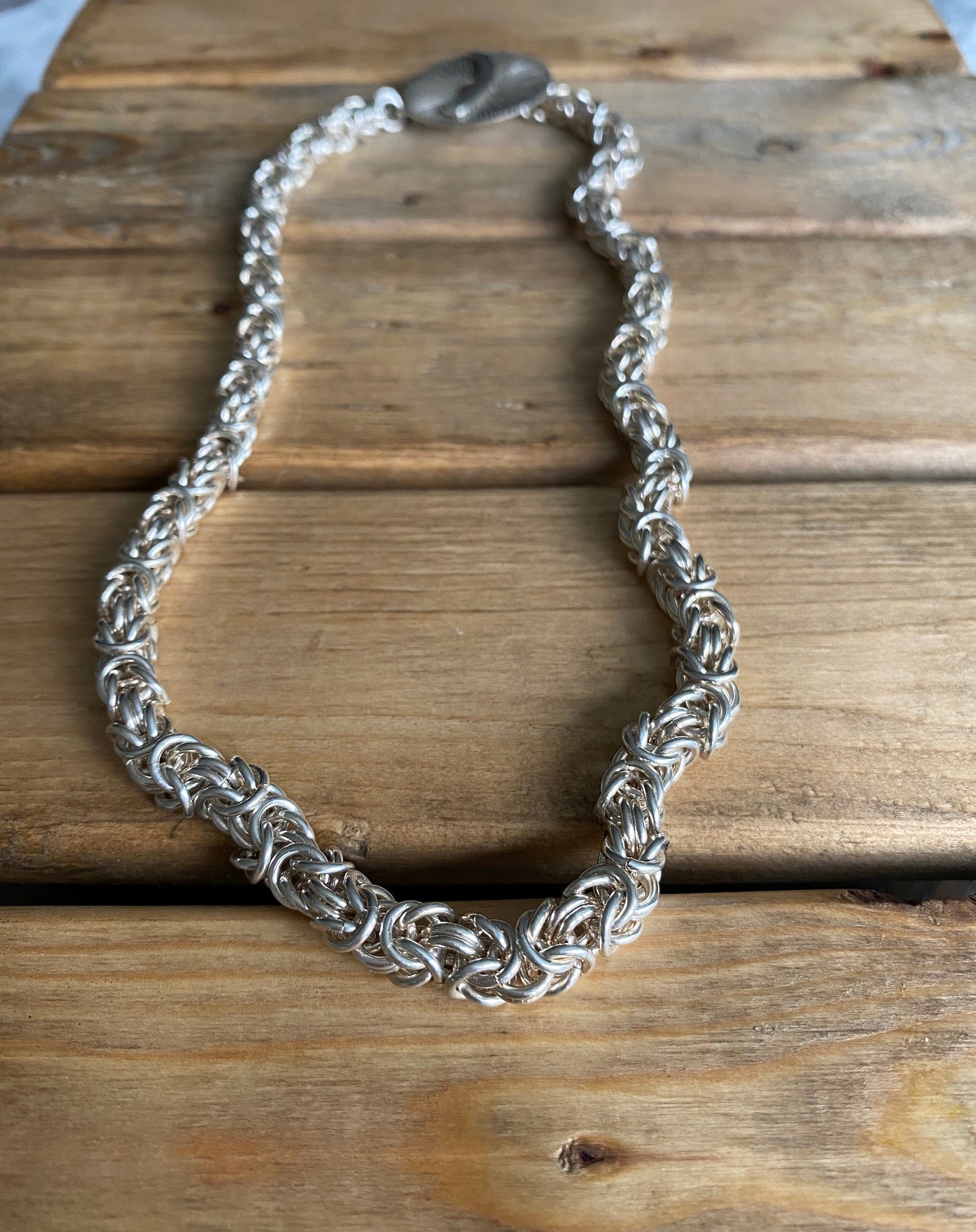 Sterling Silver Byzantine Chain Necklace