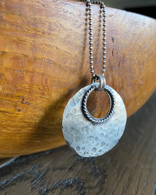 Hammered Medalion Necklace