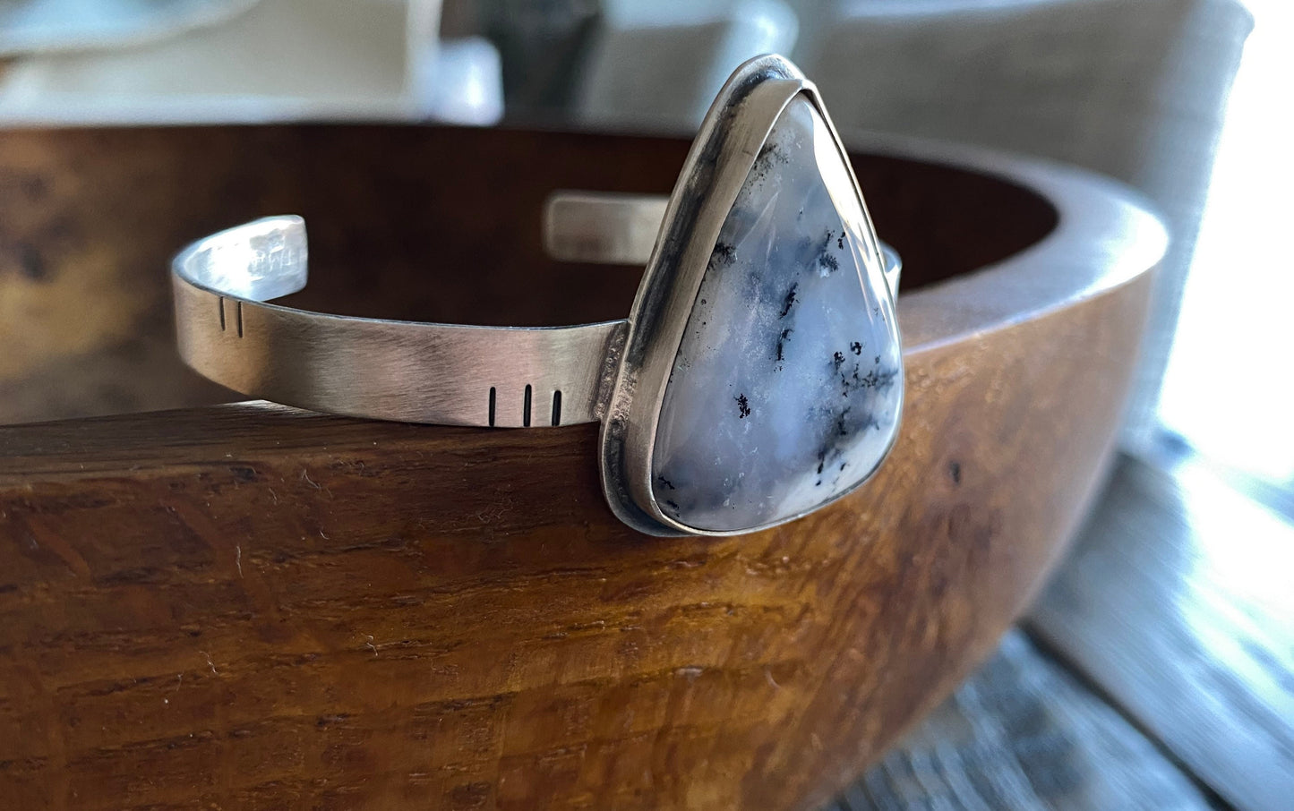 Dendritic Opal Cuff Bracelet