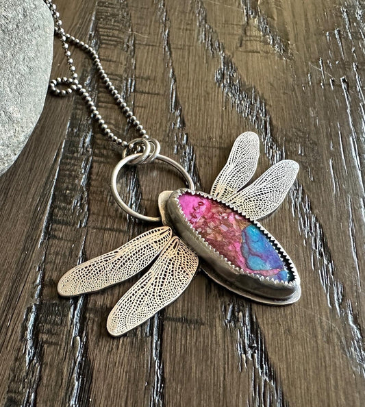 Dahlia Turquoise Dragonfly Necklace