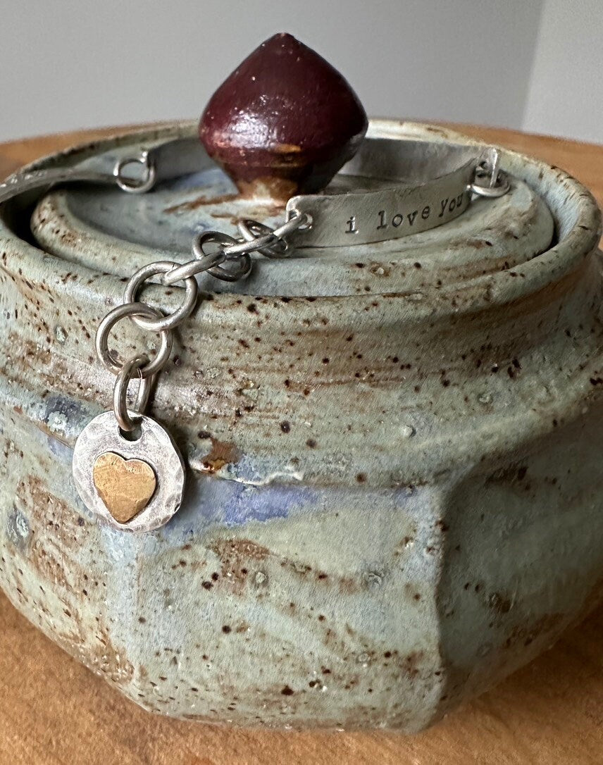 I Love You bracelet, te quiero, je t'aime, ti voglio bene, love, sterling silver bracelet, link bracelet, heart bracelet, Valentine's Day