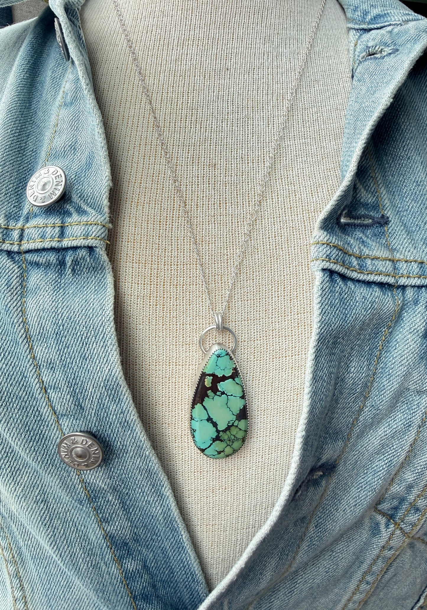 Gold Dragon Turquoise Necklace
