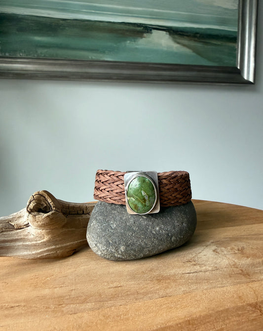 Fox Turquoise Leather Bracelet