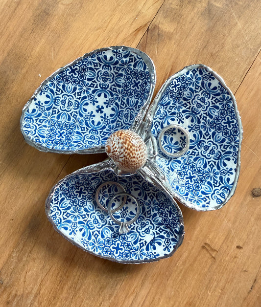 Clam Shell Blossom Trinket Dishes