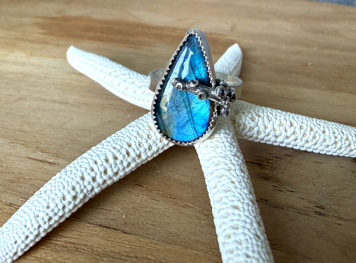 Labradorite Tentacle Ring