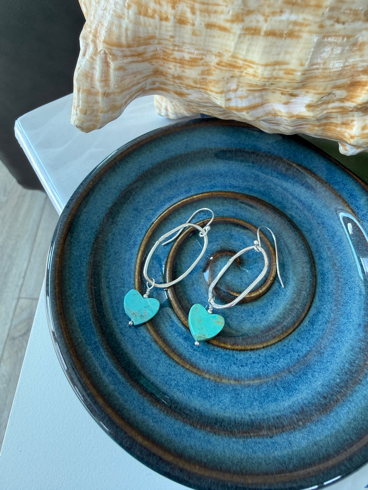 Turquoise Heart Earrings