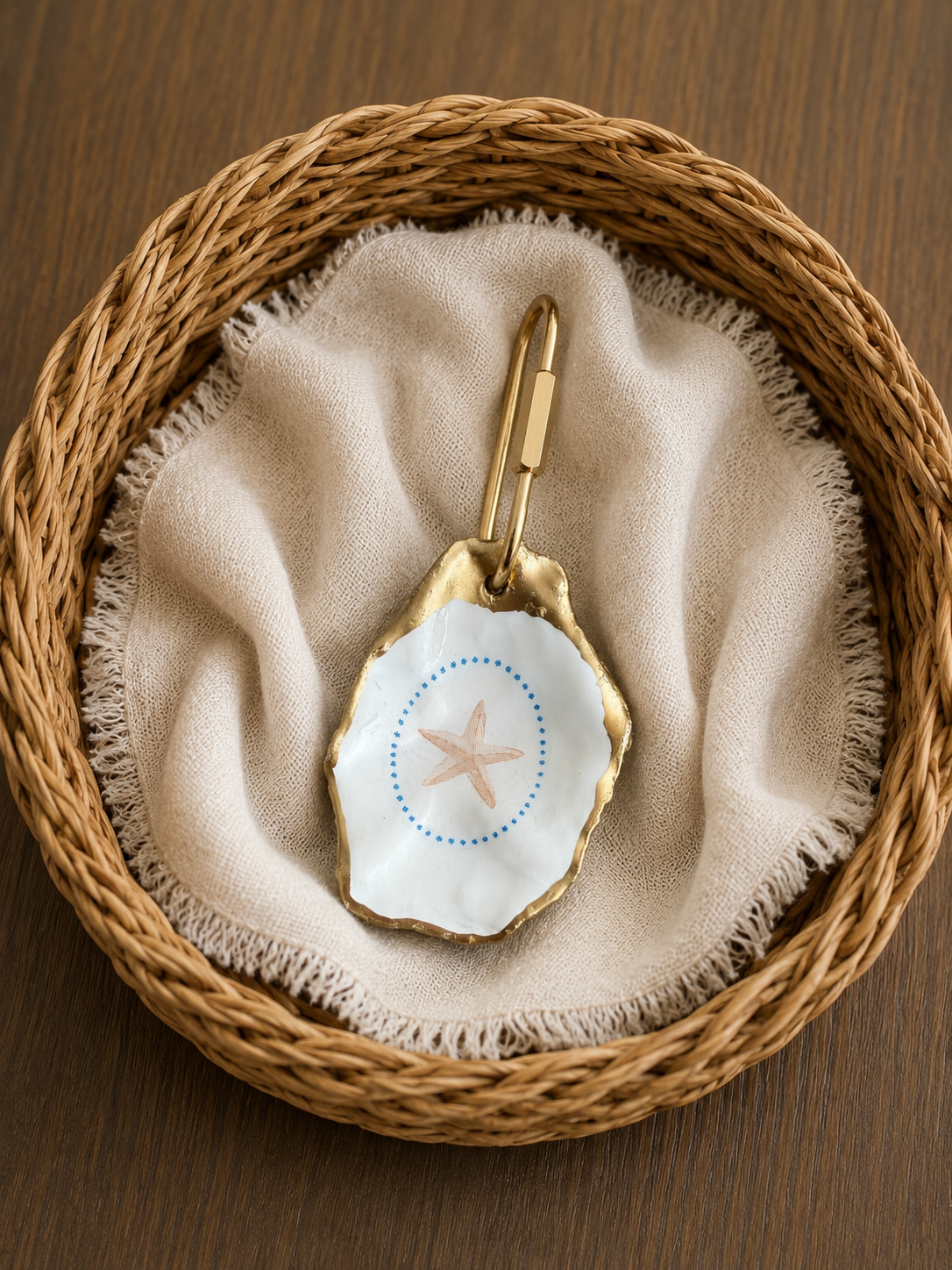 Oyster Shell bag Charm