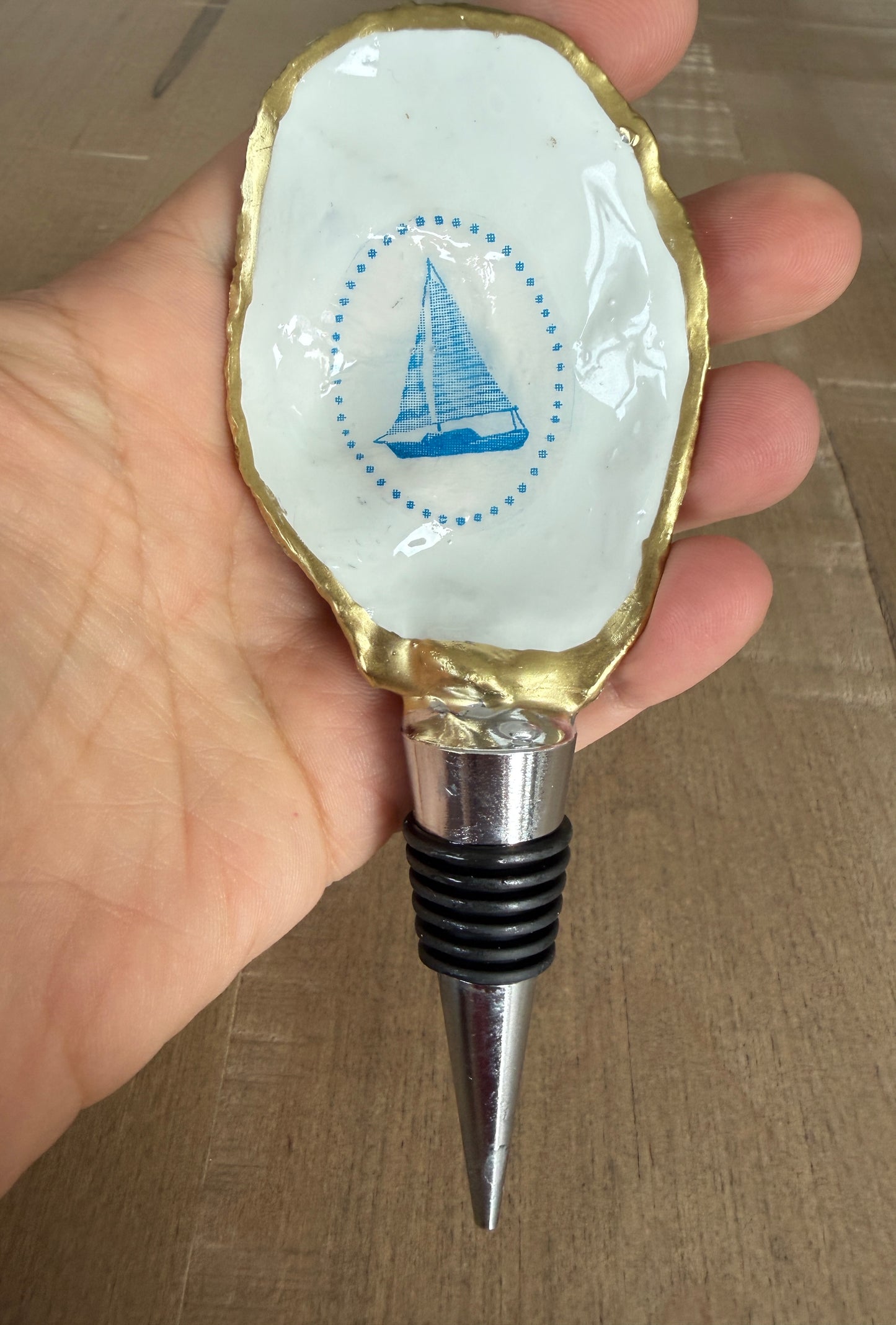 Oyster Shell Wine Stopper