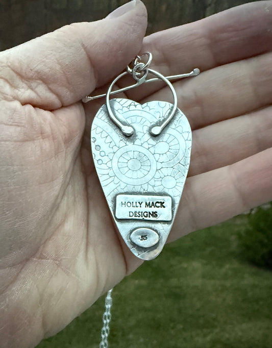 Lamp Work Glass Heart Necklace