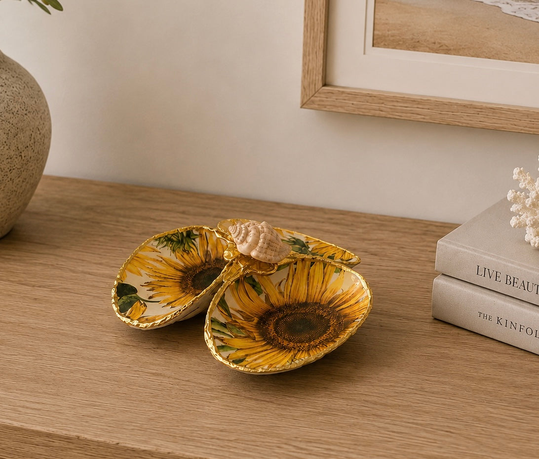 Clam Shell Blossom Trinket Dish