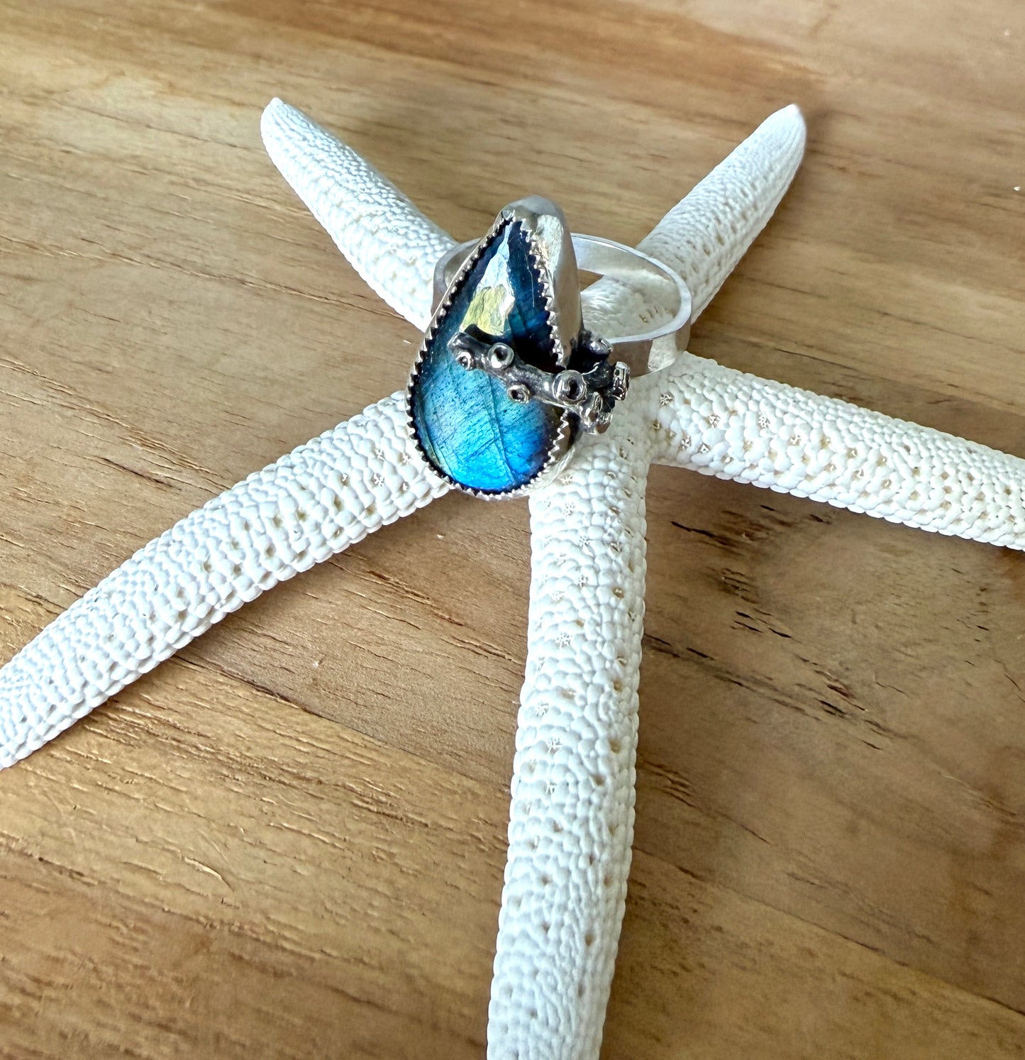 Labradorite Tentacle Ring
