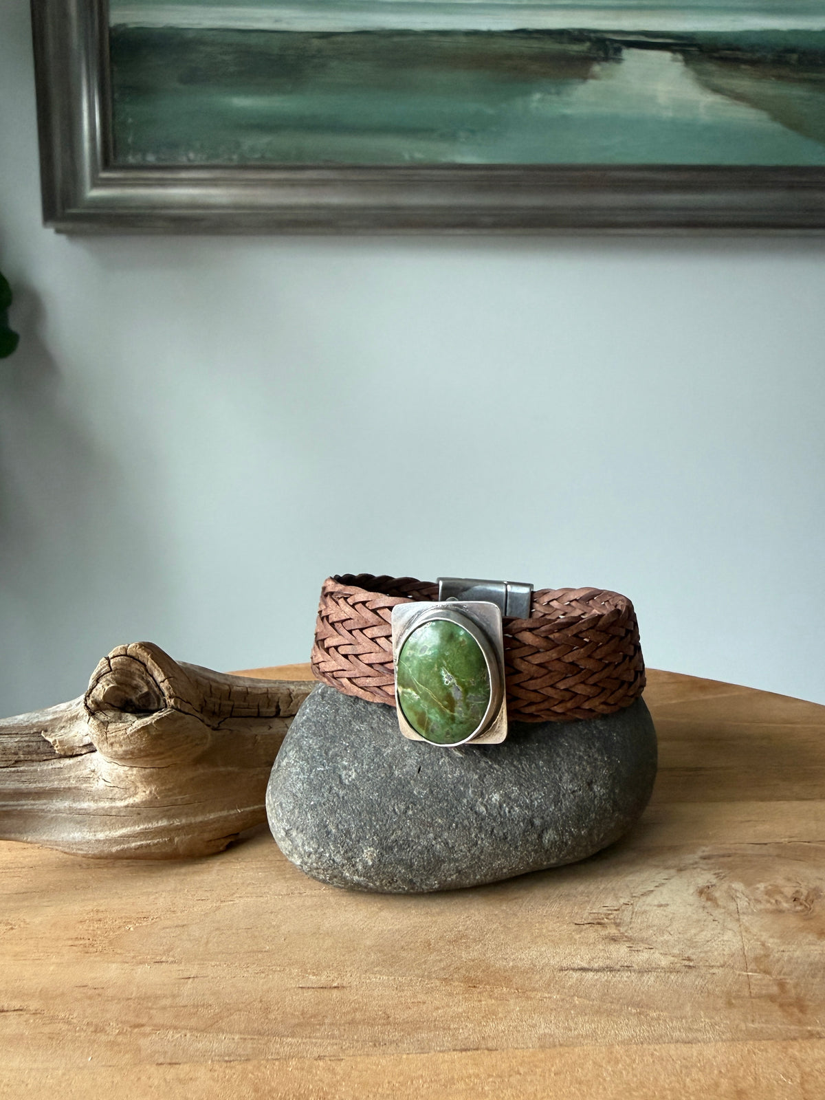 Fox Turquoise Leather Bracelet