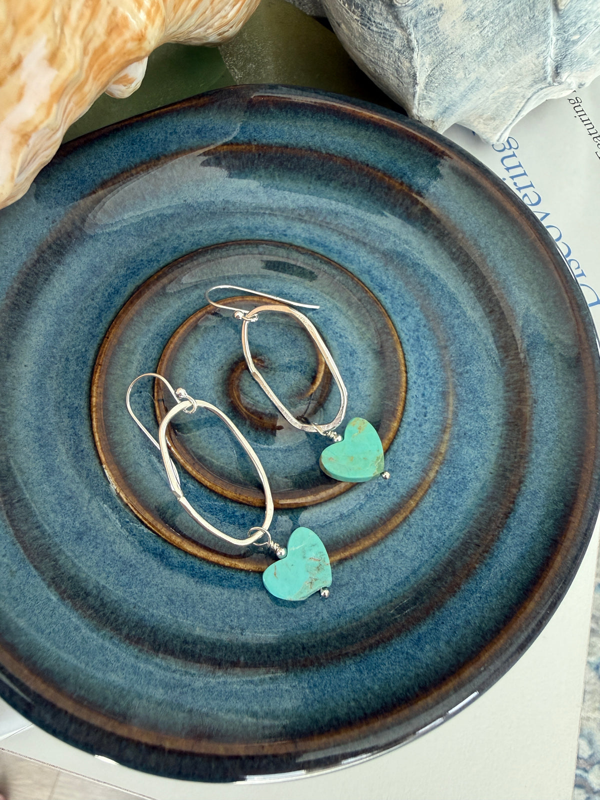 Turquoise Heart Earrings