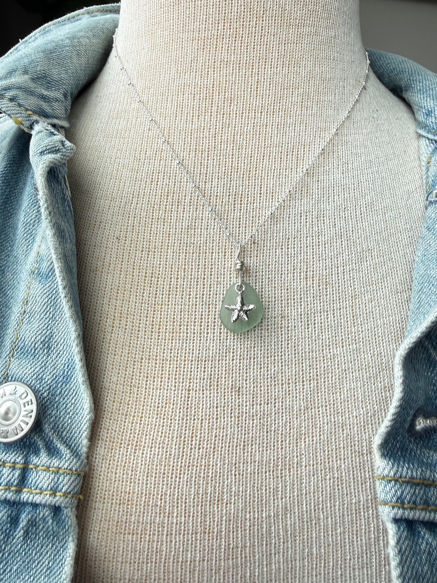 Sea Glass Starfish Necklace
