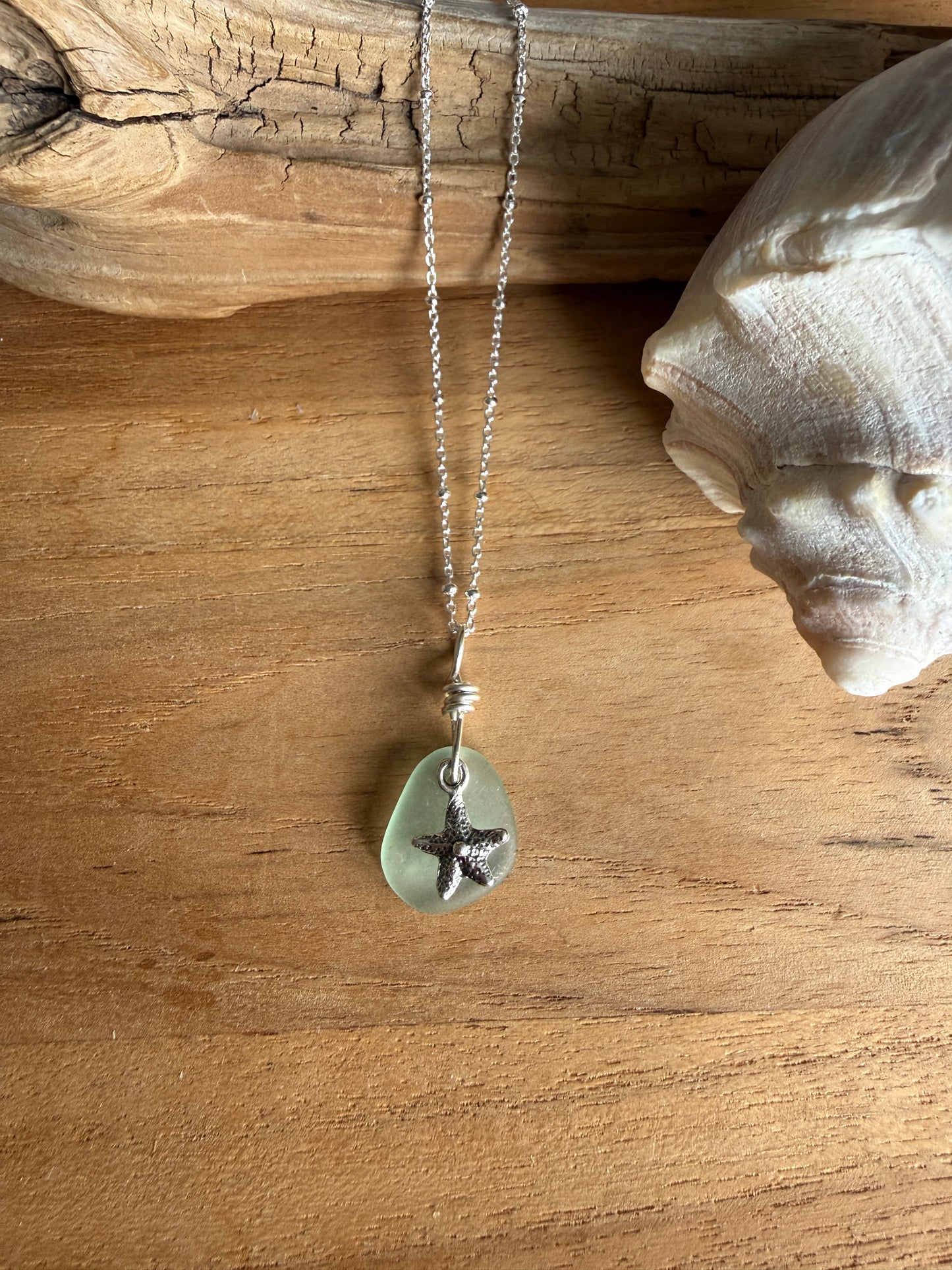 Sea Glass Starfish Necklace