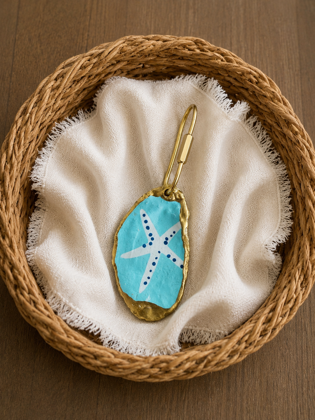 Oyster Shell Bag Charm