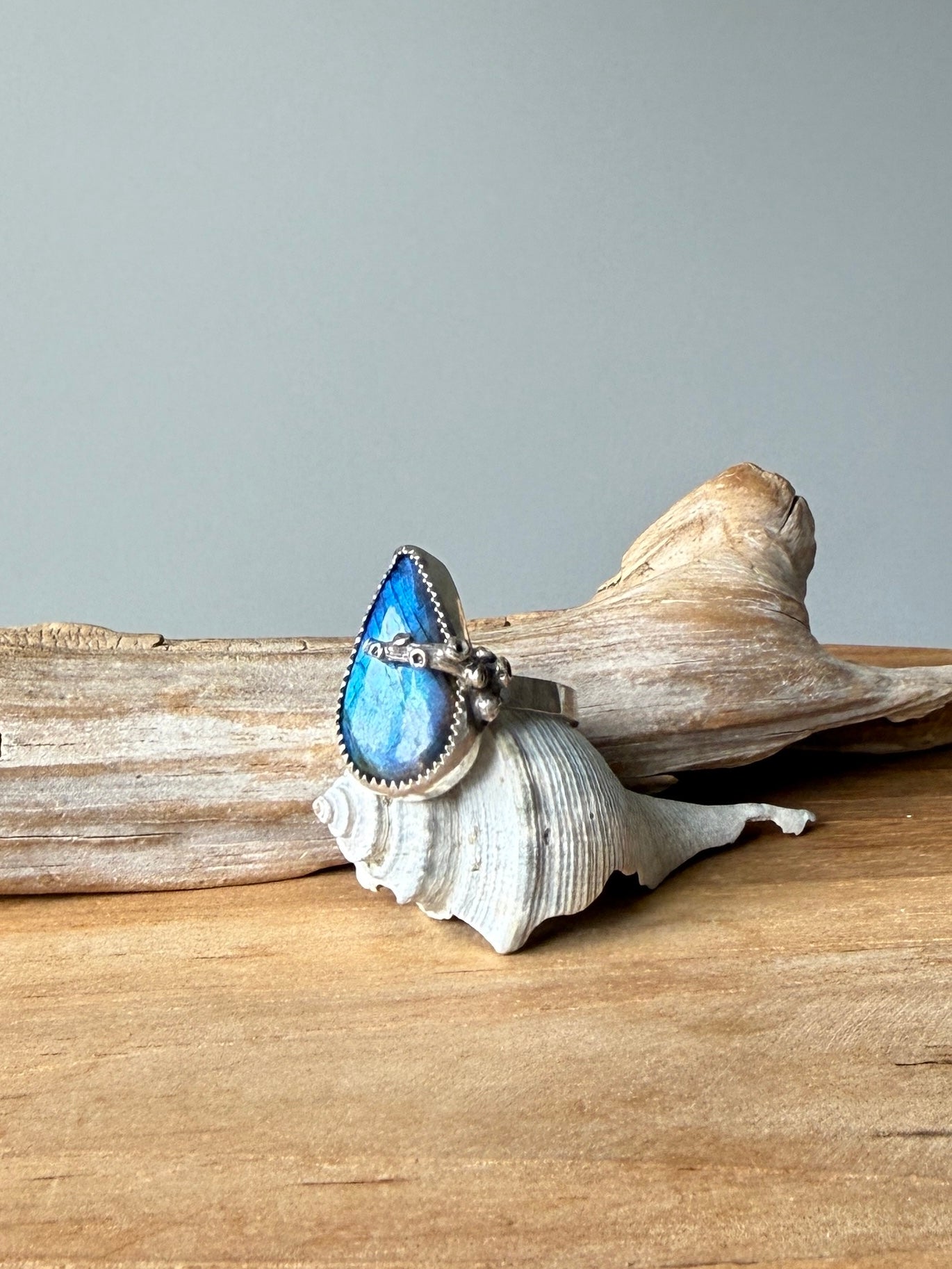 Labradorite Tentacle Ring