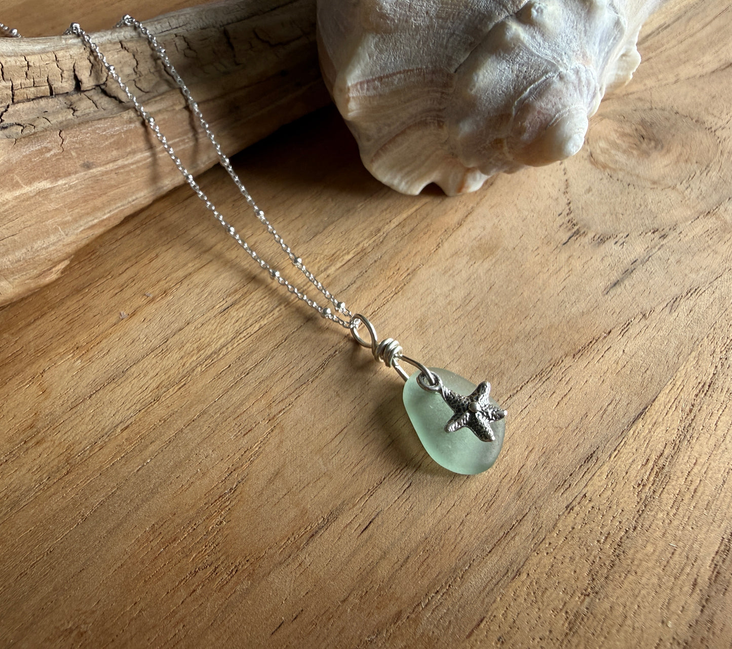Sea Glass Starfish Necklace