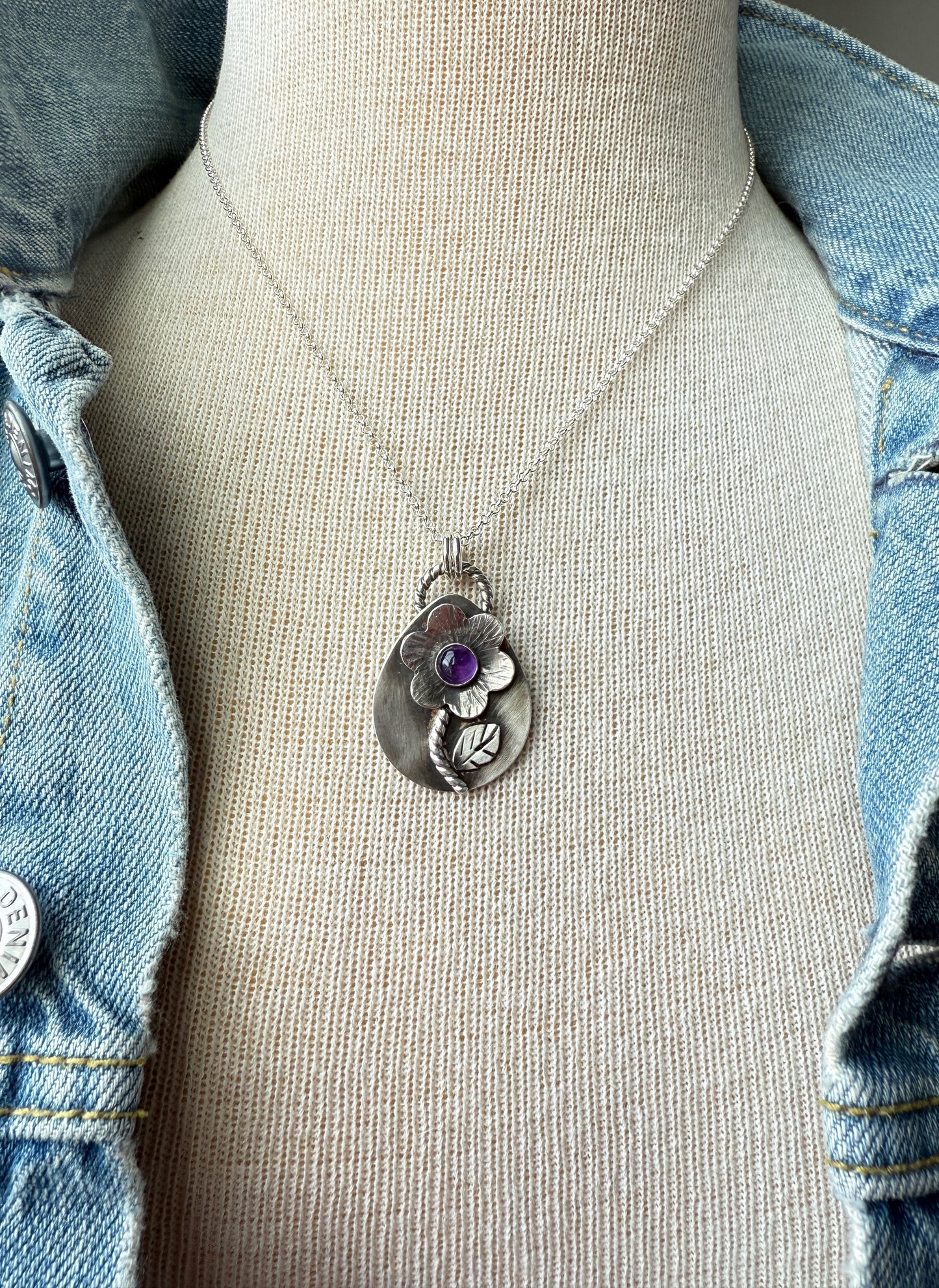 Amethyst Flower Necklace