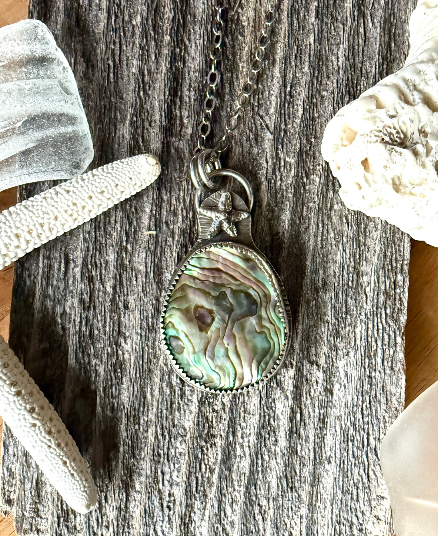 Paua Shell Sea Star Necklace