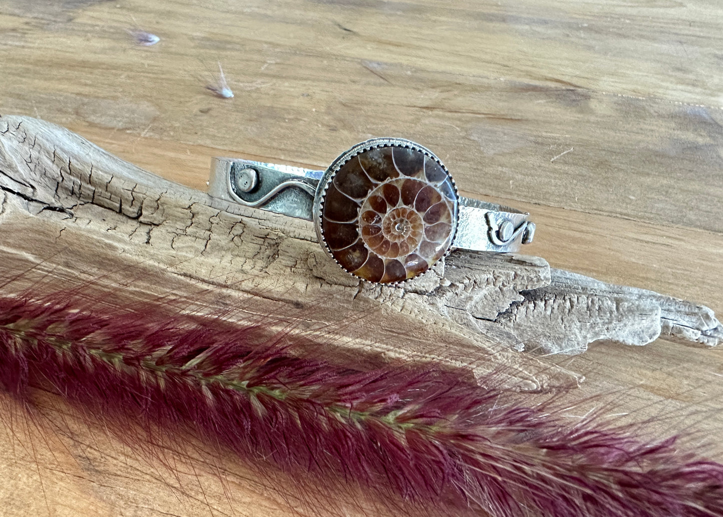 Ammonite Cuff Bracelet