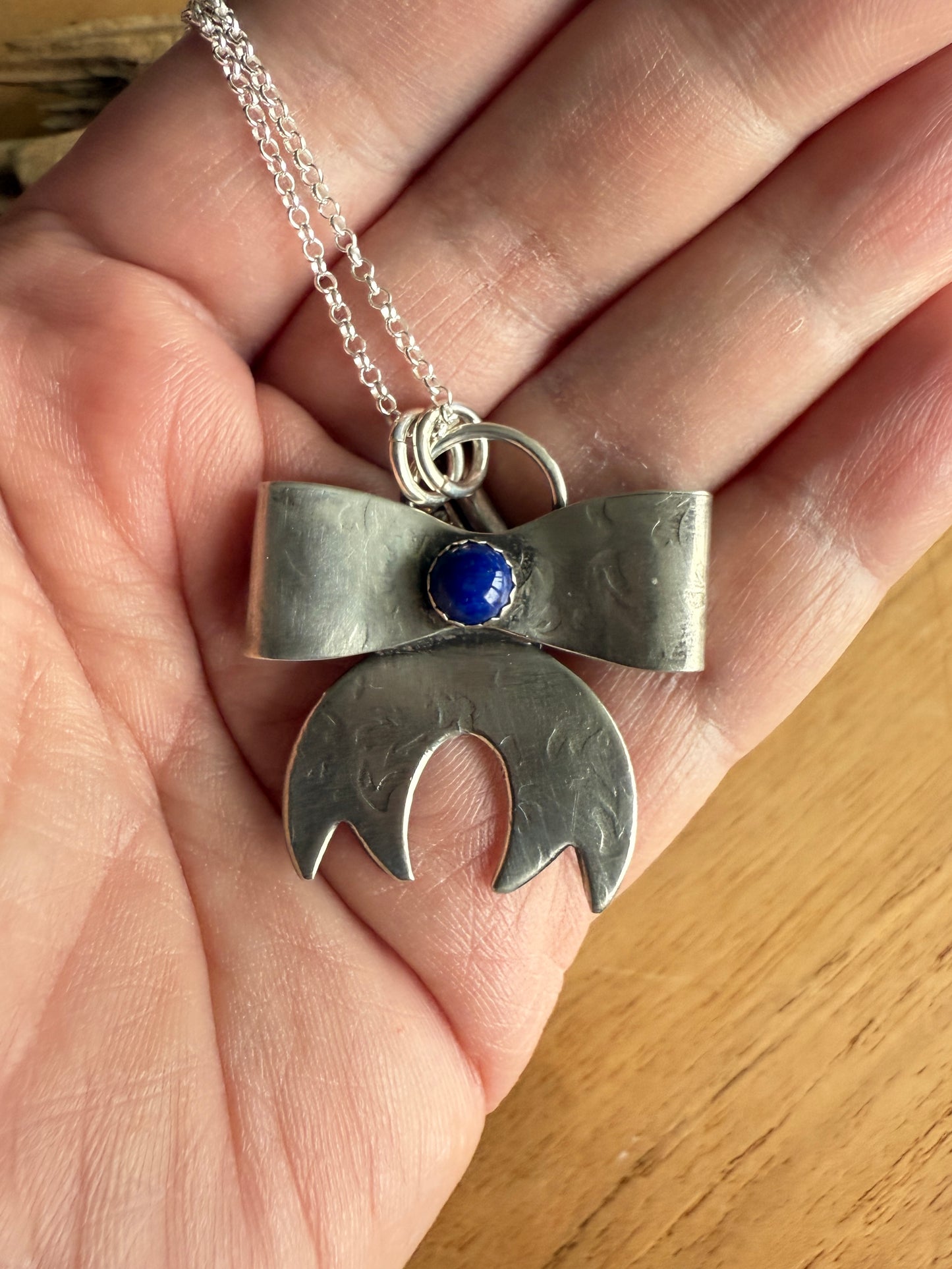 Lapis Bow Necklace