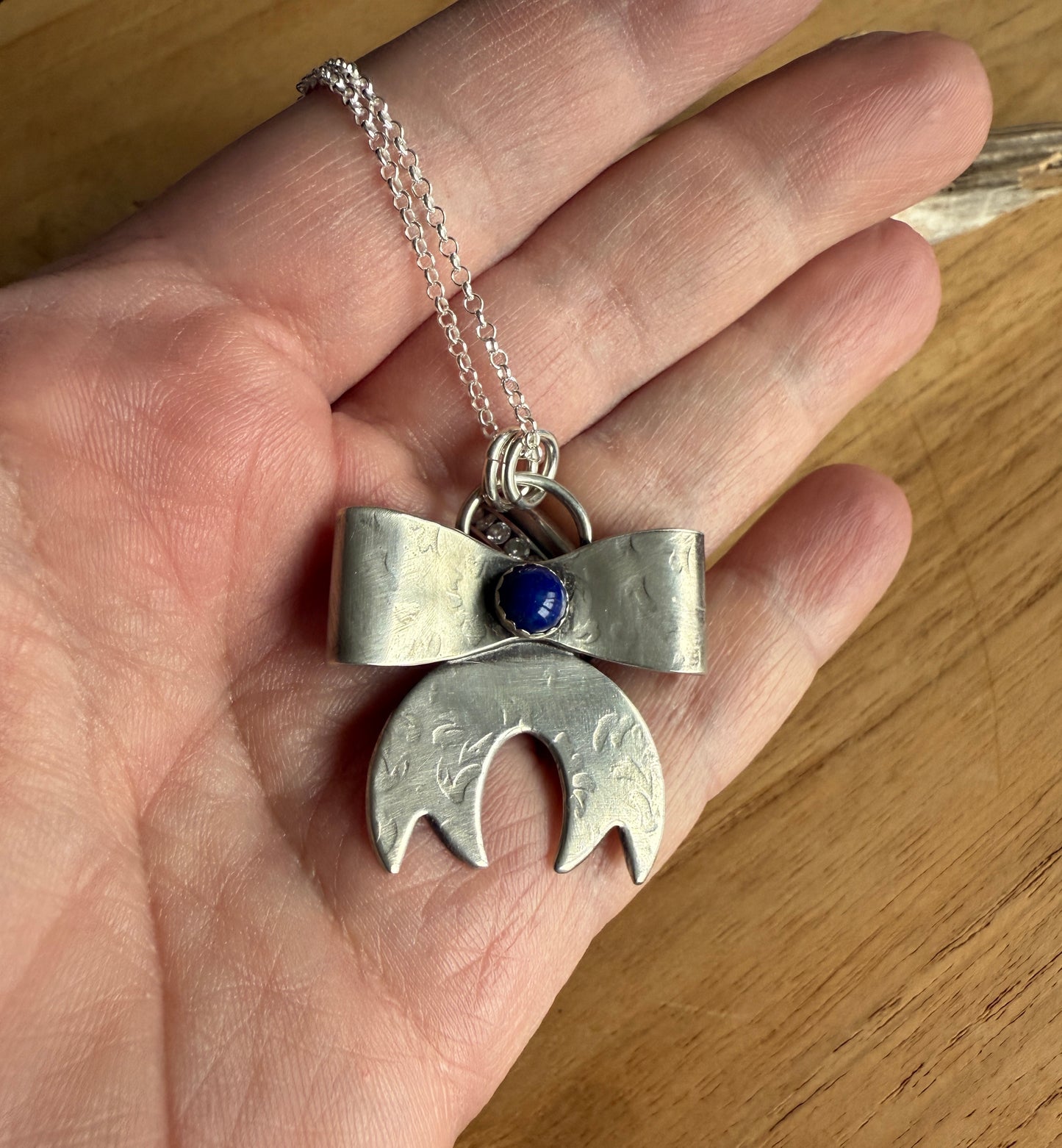 Lapis Bow Necklace