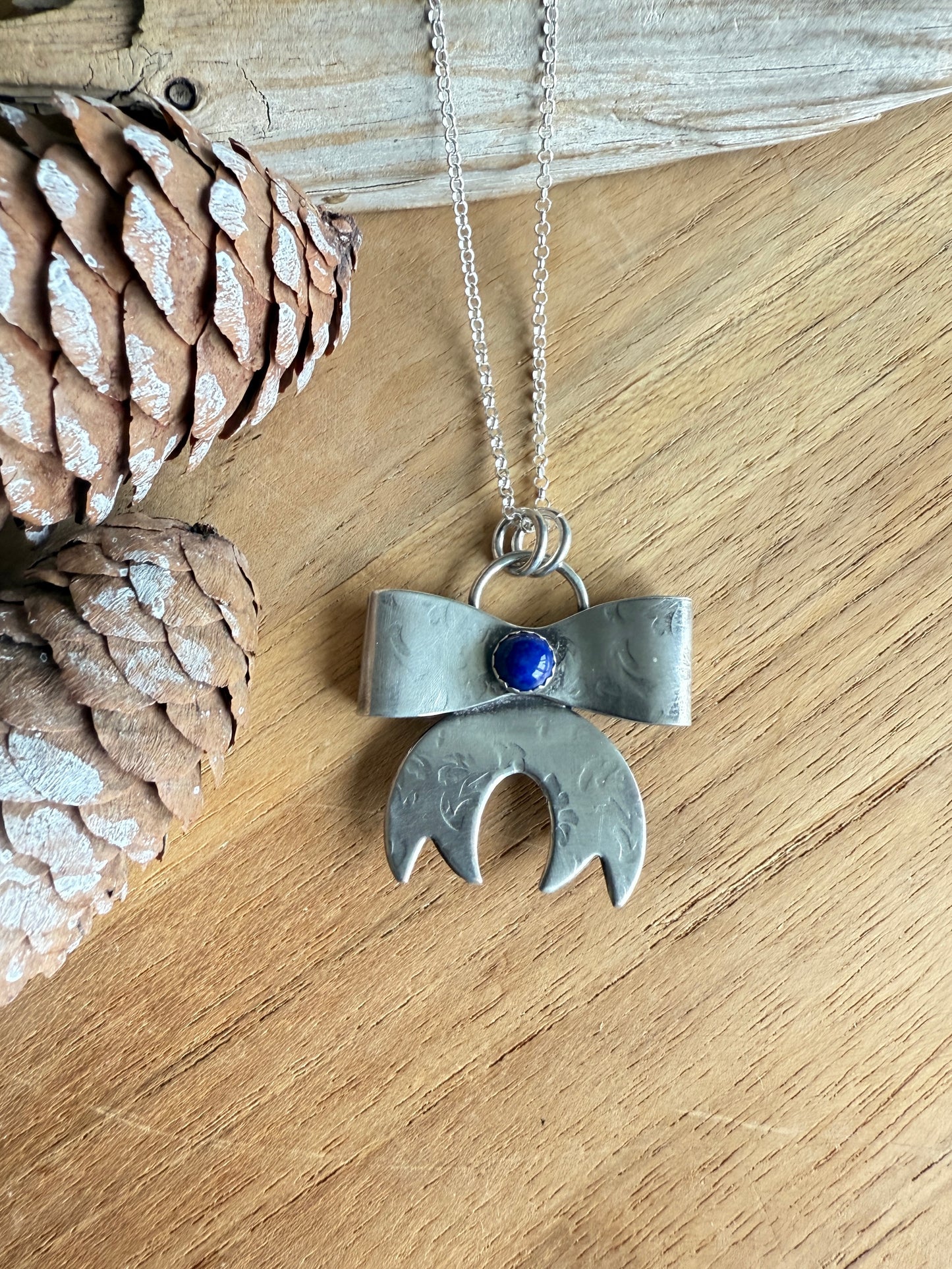 Lapis Bow Necklace