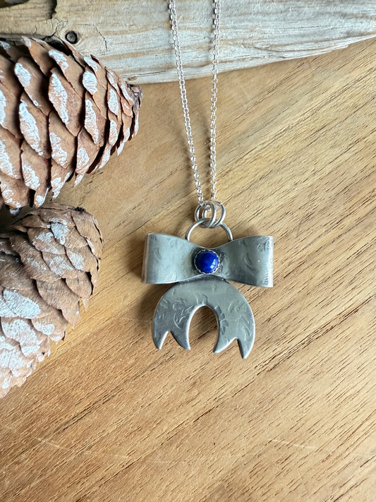Lapis Bow Necklace