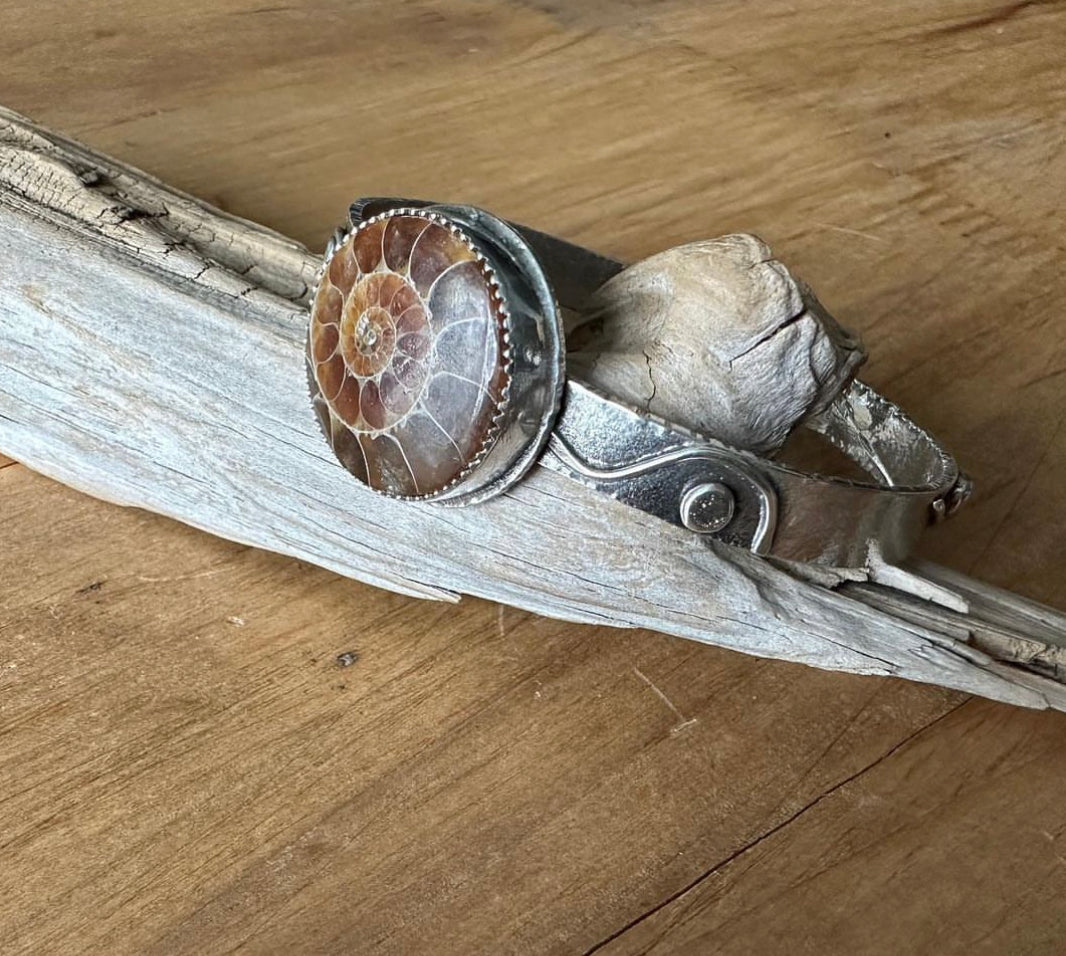 Ammonite Cuff Bracelet