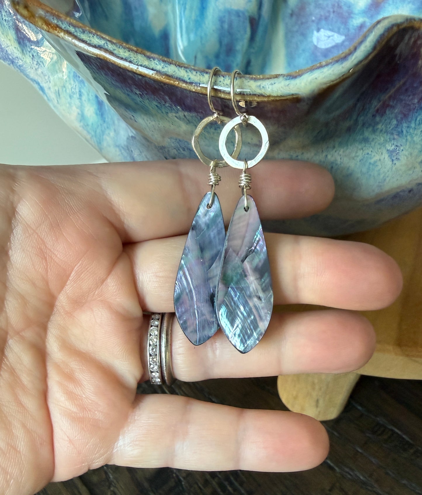 Abalone Dangle Earrings