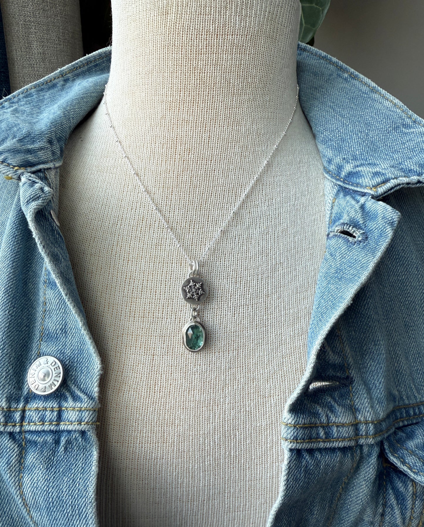 Kyanite Snowflake Necklace